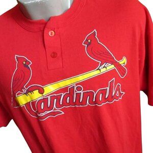 Large Vtg T-shirt St. Louis Cardinals Little League Baseball Red Majestic #65